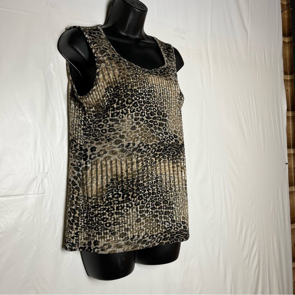 5/$30 Jasper women sleeveless stretch animal print blouse size small - Picture 3 of 15